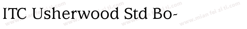 ITC Usherwood Std Bo字体转换